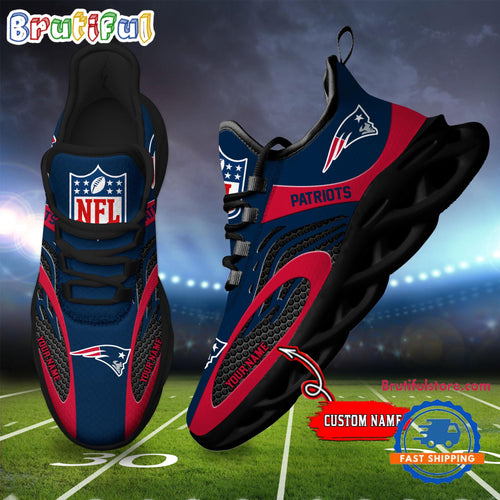 NFL New England Patriots Football Logo Team New Design Max Soul Shoes Sneaker