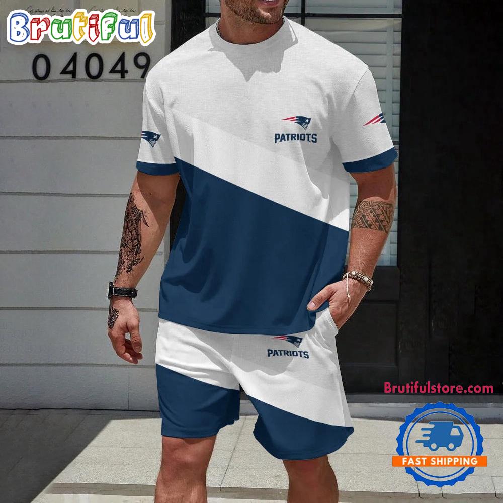 NFL New England Patriots Football T Shirt And Shorts Set