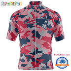 NFL New England Patriots Football Team Colorful Camo Cycling Jersey
