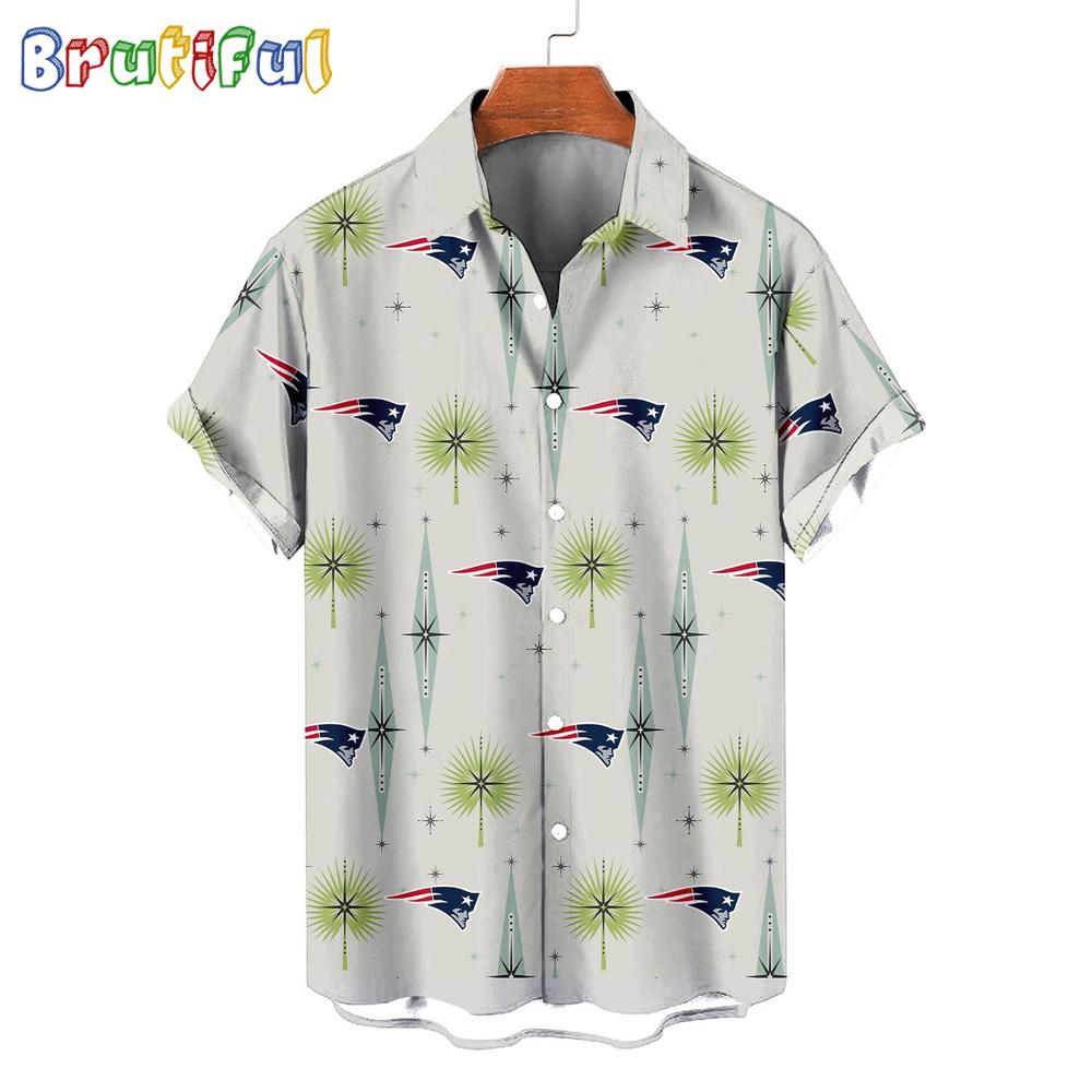 NFL New England Patriots Football Team Logo Funny Aloha Hawaiian Shirt