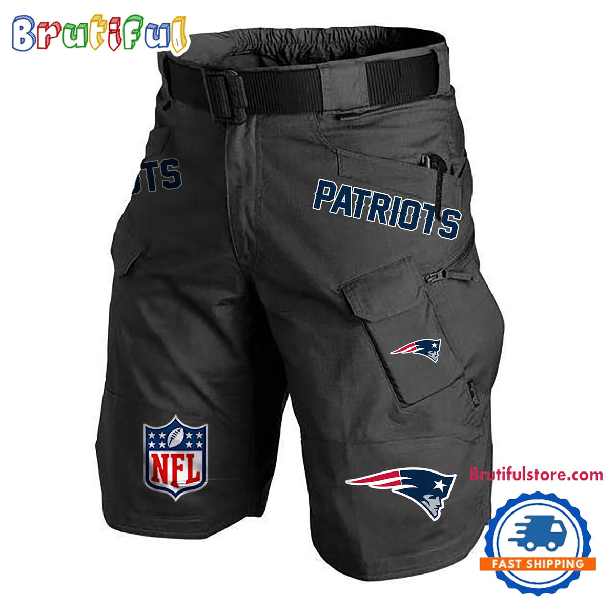NFL New England Patriots Football Team Military Tactical Shorts