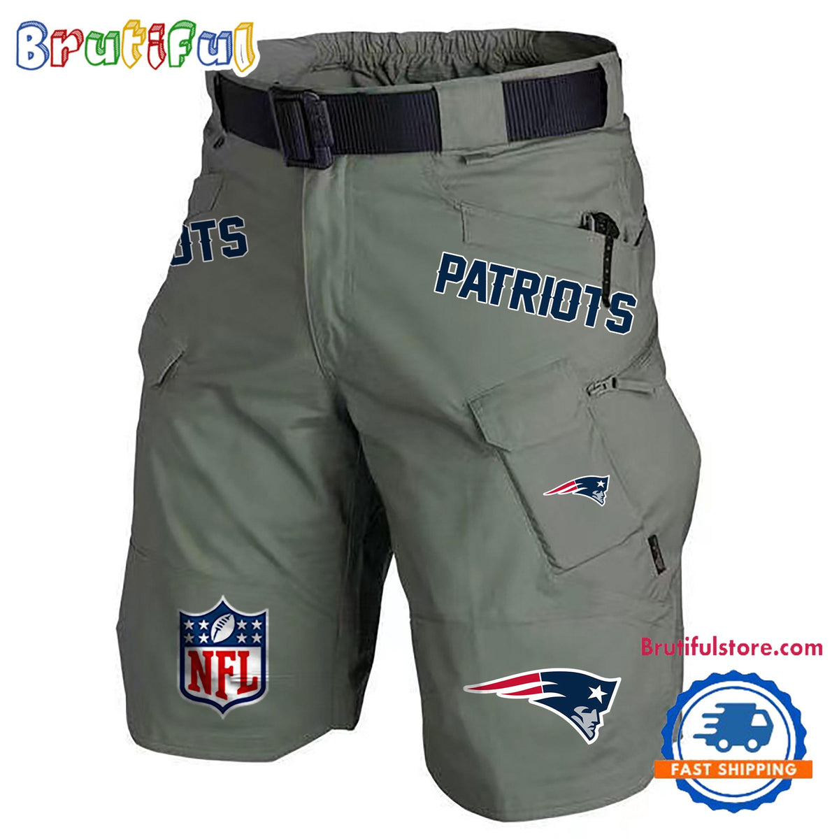 NFL New England Patriots Football Team Military Tactical Shorts