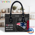 NFL New England Patriots Forever Not Just When We Win Women’s Leather Hand Bag