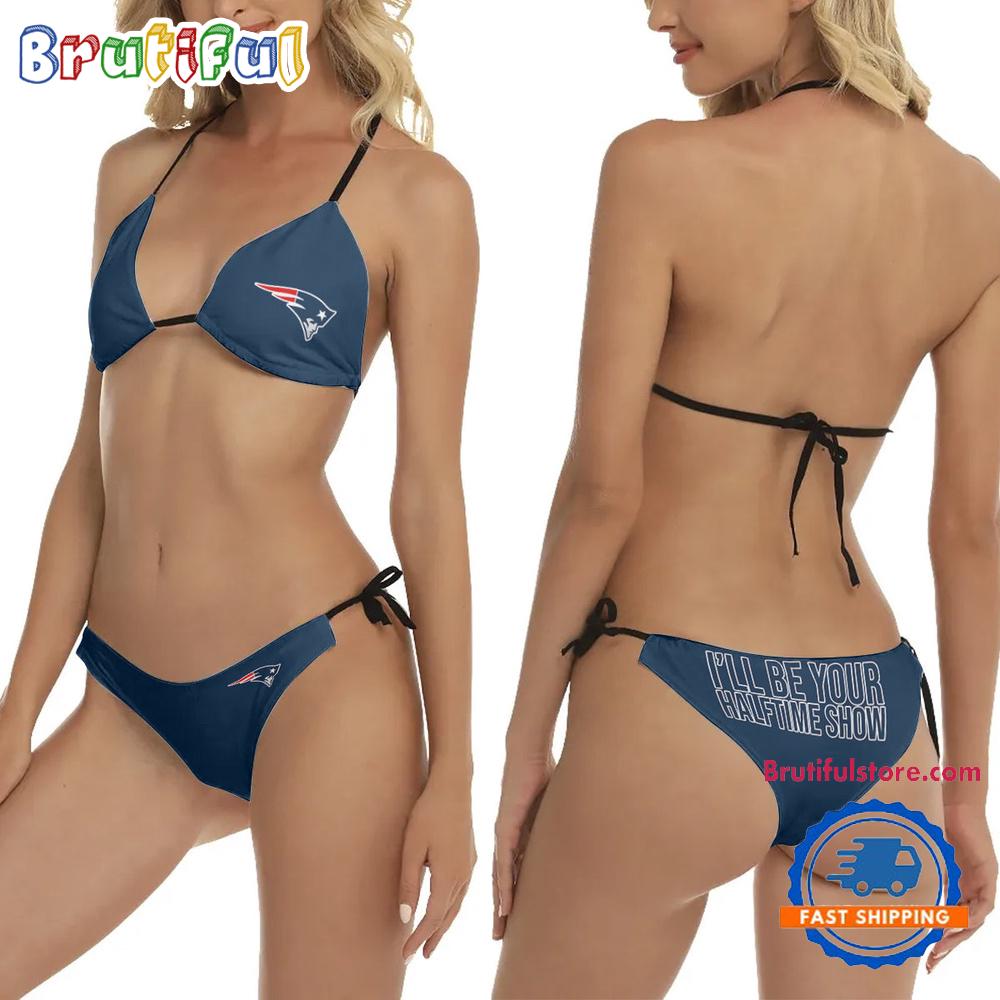 NFL New England Patriots I’ll Be Your Halftime Show 2 Piece Women’s Bikini Swimsuit