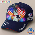 NFL New England Patriots One Nation Under God Happy Independence Day Custom Classic Cap