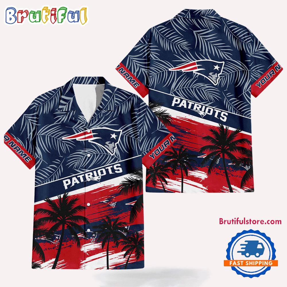 NFL New England Patriots Palm Tree Tropical Trendy Football Hawaiian Shirt
