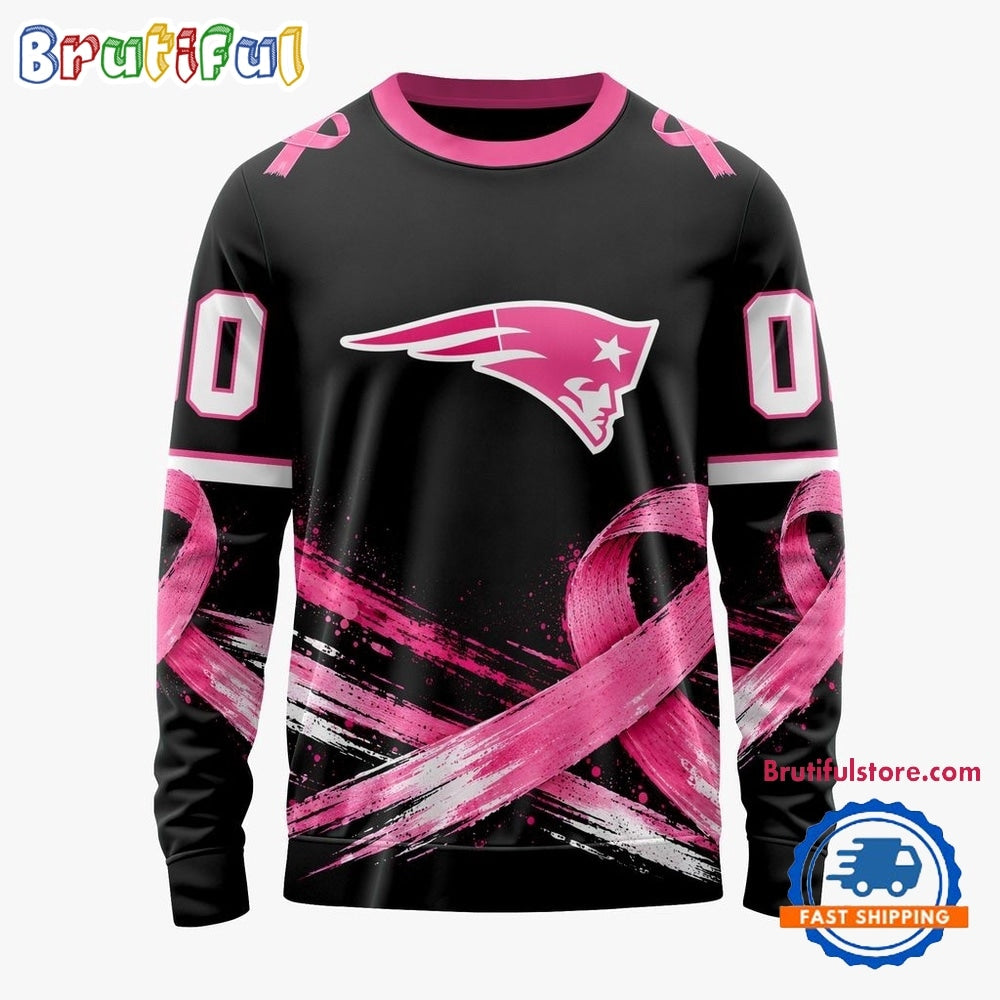 NFL New England Patriots Personalized Pink Fights Breast Cancer 2026 Design Hoodie, TShirt, Sweatshirt