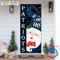 NFL New England Patriots Santa Claus HoHoHo Football Christmas Door Cover