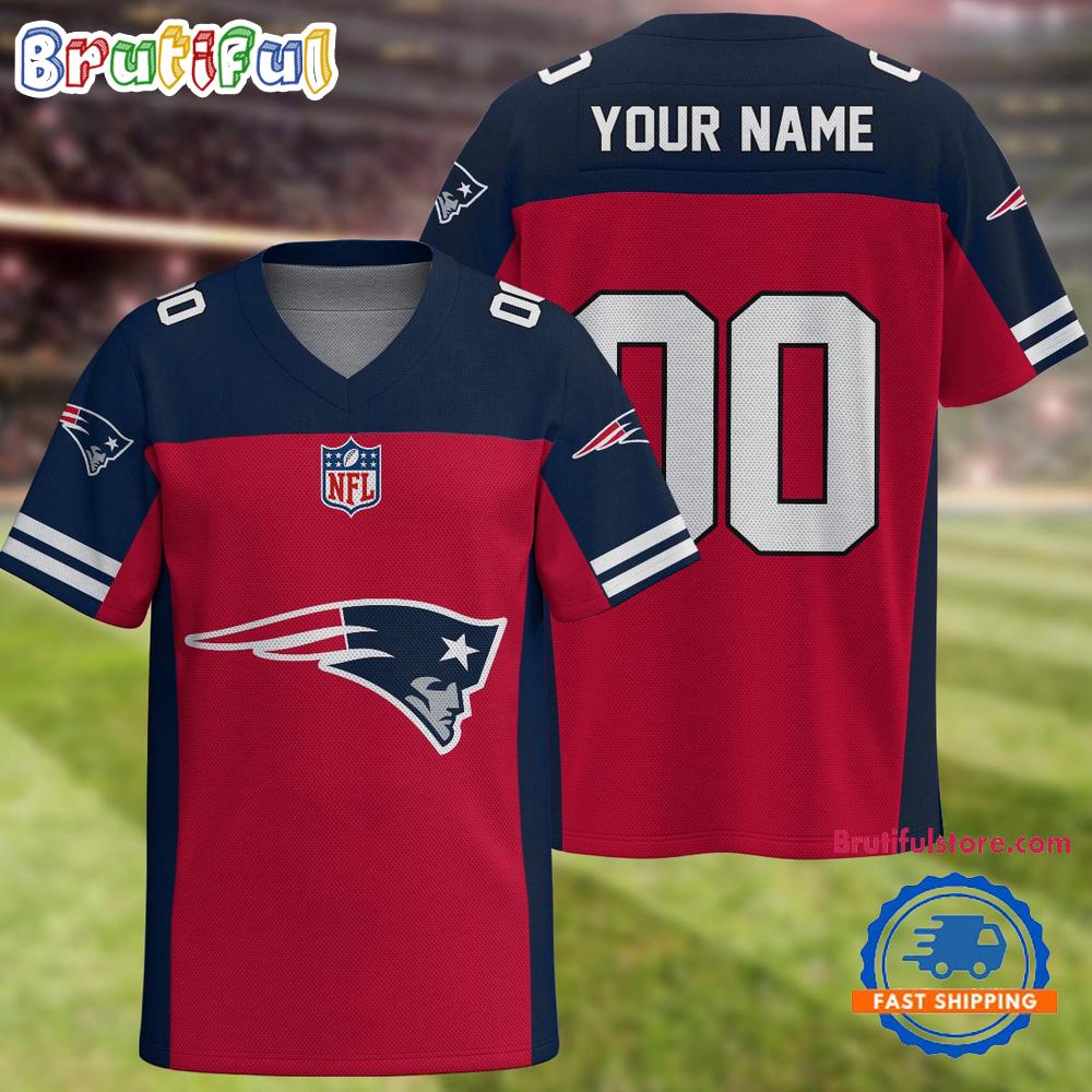 NFL New England Patriots Team New Season Personalized Football Jersey