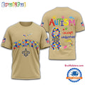 NFL New Orleans Saints 2025 Autism Awareness 3D Shirt
