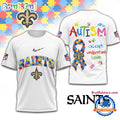 NFL New Orleans Saints Autism Awareness Accept Understand Love All Over Print Shirt