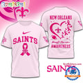 NFL New Orleans Saints Breast Cancer Awareness Limited Edition Unisex T Shirt
