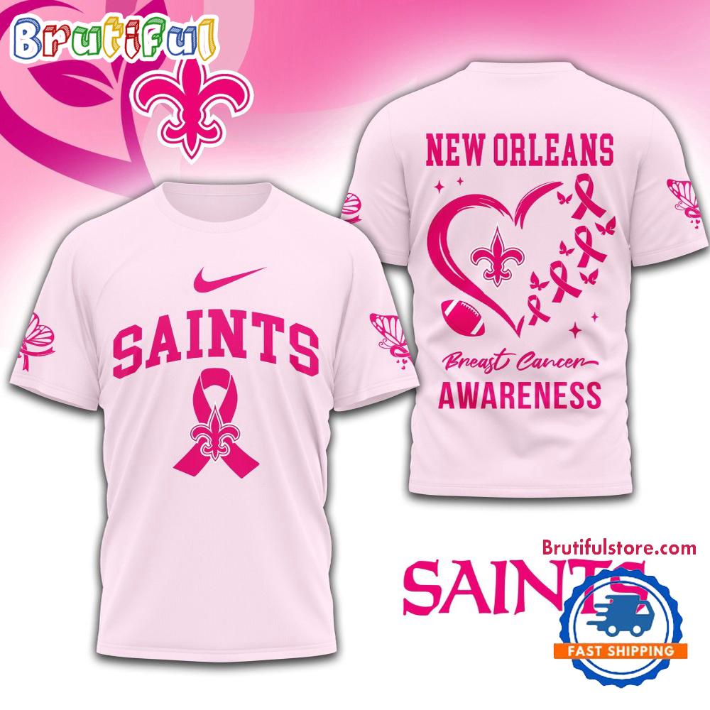 NFL New Orleans Saints Breast Cancer Awareness Limited Edition Unisex T Shirt