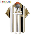 NFL New Orleans Saints Classic Retro Mascot Line Summer Beach Hawaiian Shirt
