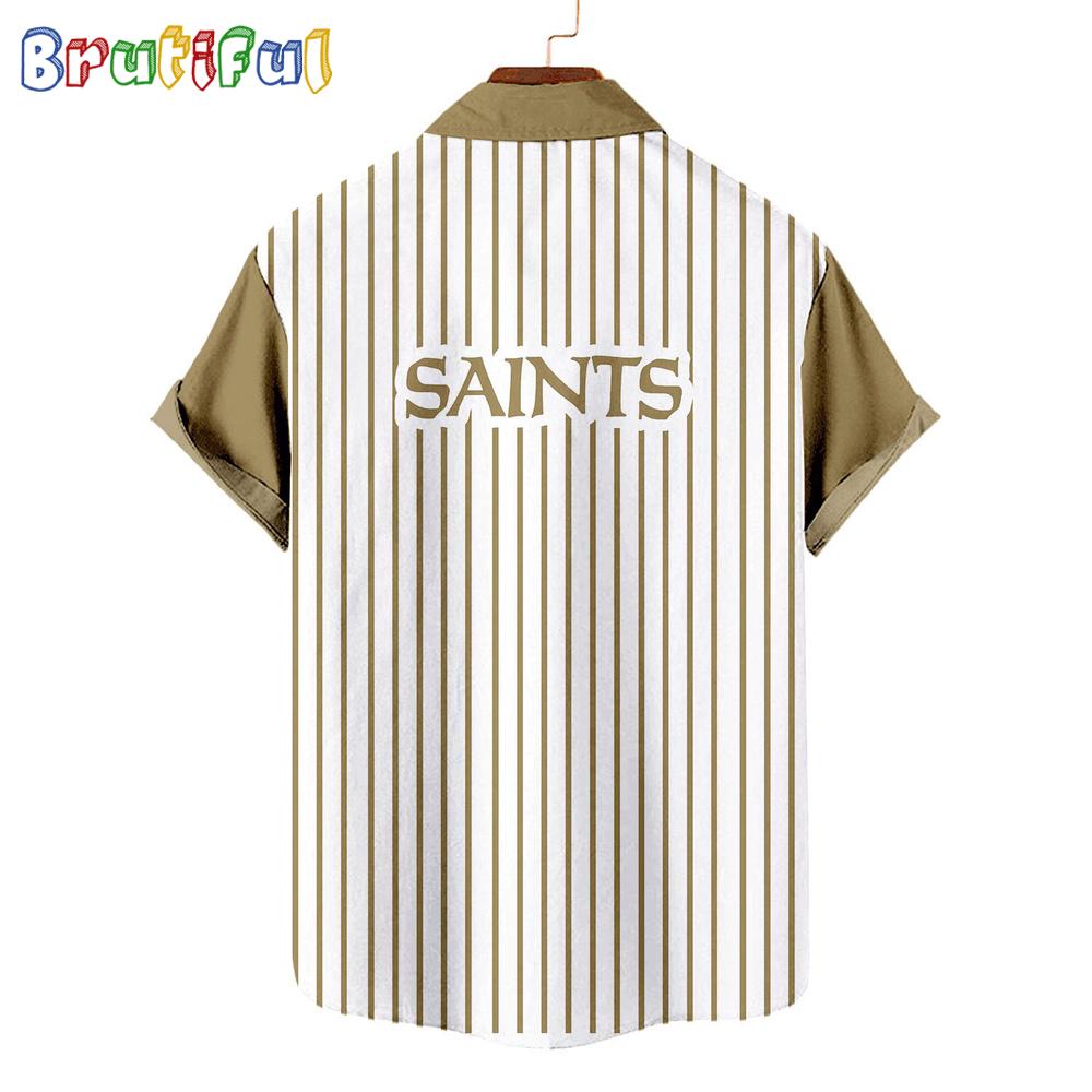 NFL New Orleans Saints Classic Retro Mascot Line Summer Beach Hawaiian Shirt