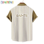 NFL New Orleans Saints Classic Retro Mascot Line Summer Beach Hawaiian Shirt
