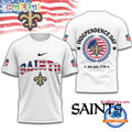 NFL New Orleans Saints Football Team Independence Day New Design 3D Shirt