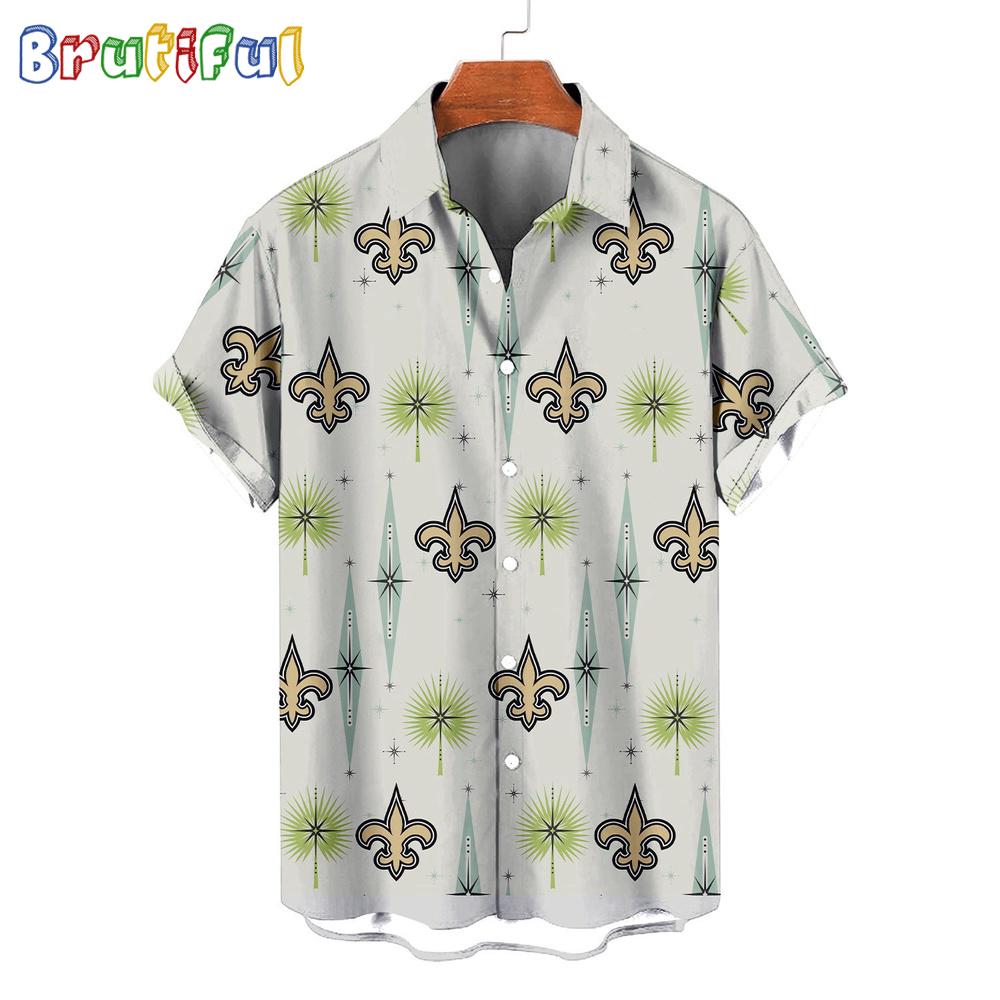 NFL New Orleans Saints Football Team Logo Funny Aloha Hawaiian Shirt