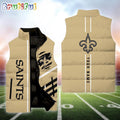 NFL New Orleans Saints Football New Season Personalized Sleeveless Down Puffer Jacket