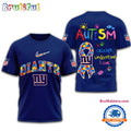 NFL New York Giants 2025 Autism Awareness 3D Shirt