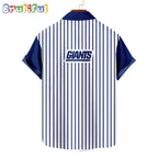 NFL New York Giants Classic Retro Mascot Line Summer Beach Hawaiian Shirt