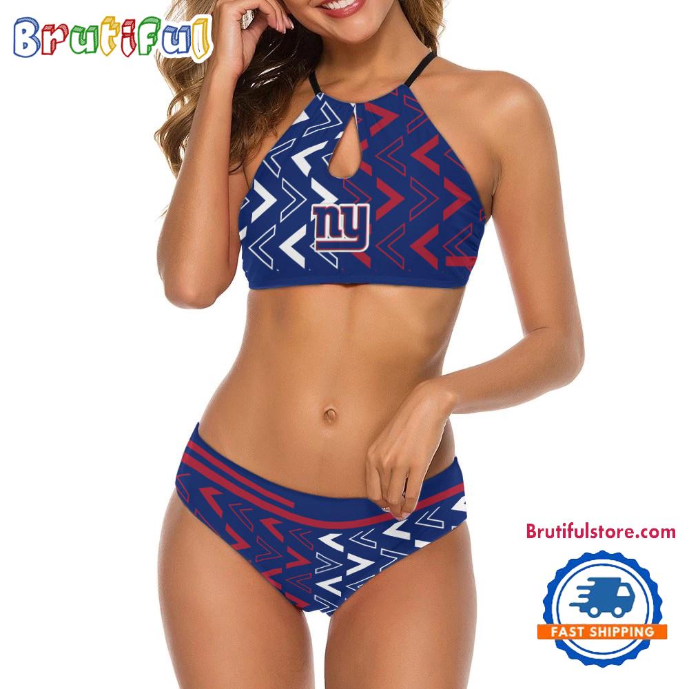 NFL New York Giants Football Logo Women’s Cami 2 Piece Bikini