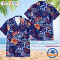 NFL New York Giants Football Team Flower Summer Design Hawaiian Button Shirt