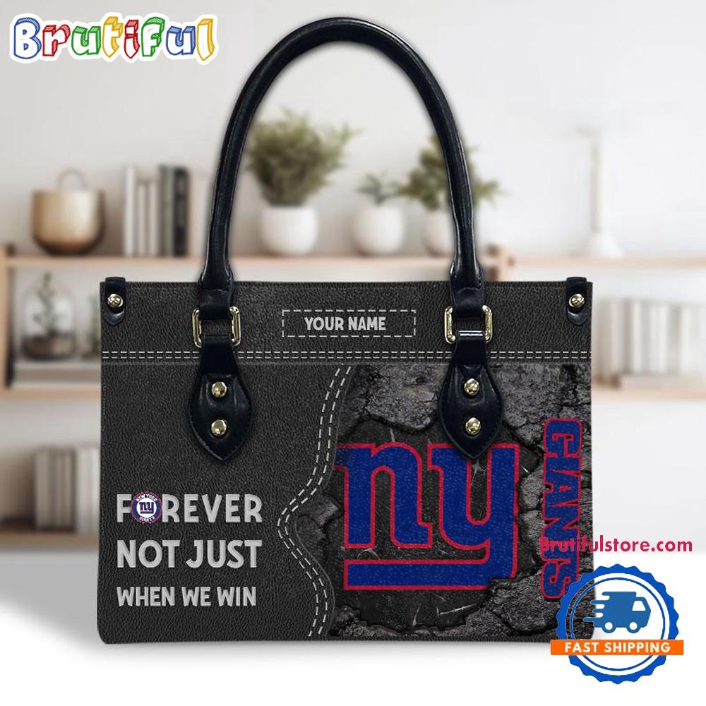 NFL New York Giants Forever Not Just When We Win Women’s Leather Hand Bag