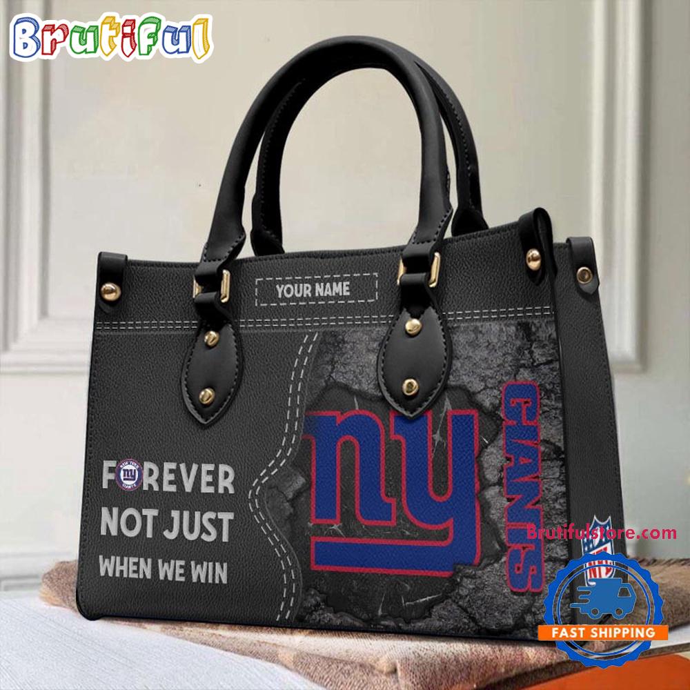 NFL New York Giants Forever Not Just When We Win Women’s Leather Hand Bag