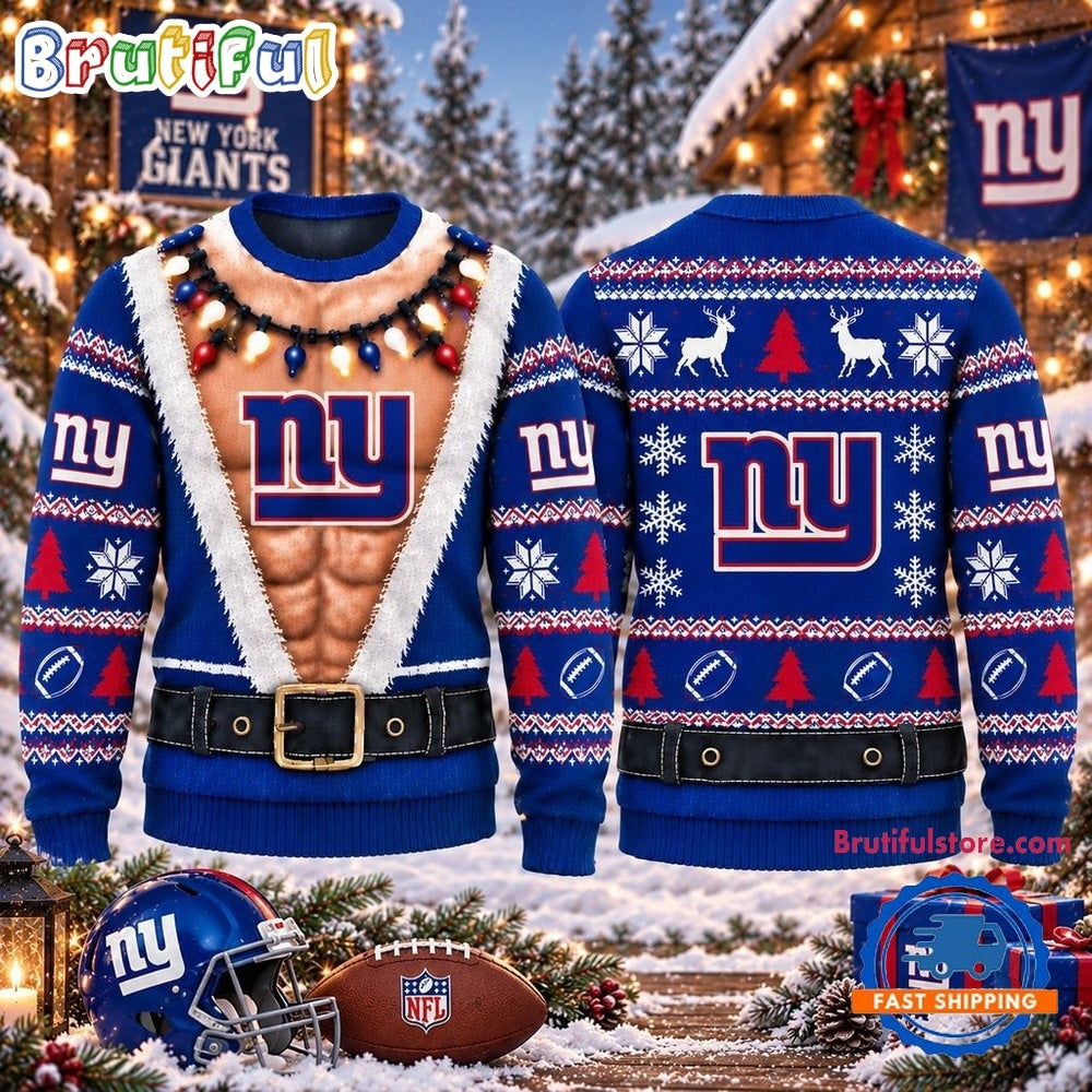 NFL New York Giants Funny Body Design Christmas Ugly Sweater