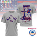 NFL New York Giants Jesus In My Veins In My Heart All Over Print Shirt
