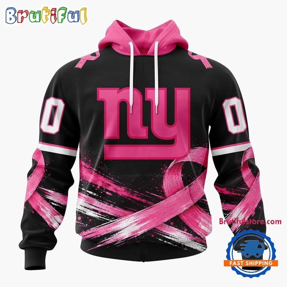 NFL New York Giants Personalized Pink Fights Breast Cancer 2026 Design Hoodie, TShirt, Sweatshirt