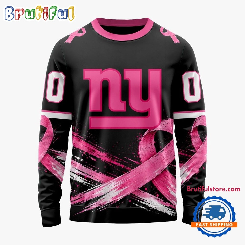 NFL New York Giants Personalized Pink Fights Breast Cancer 2026 Design Hoodie, TShirt, Sweatshirt