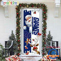 NFL New York Giants Santa Reindeer Merry Christmas Door Cover, Football Christmas Home Decor