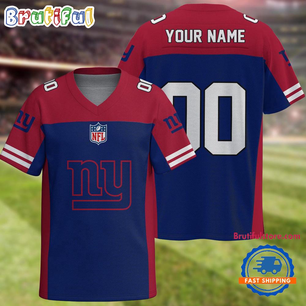 NFL New York Giants Team New Season Personalized Football Jersey