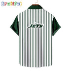 NFL New York Jets Classic Retro Mascot Line Summer Beach Hawaiian Shirt