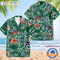 NFL New York Jets Football Team Flower Summer Design Hawaiian Button Shirt