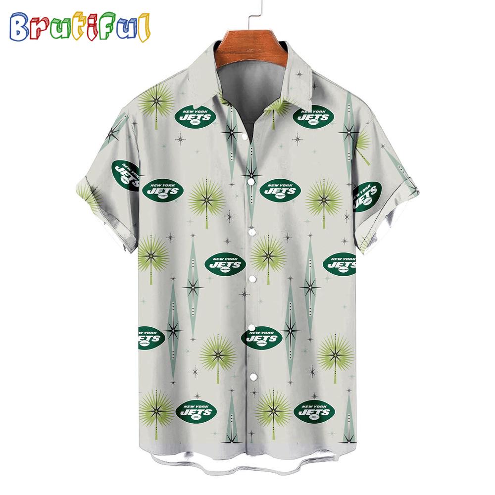 NFL New York Jets Football Team Logo Funny Aloha Hawaiian Shirt