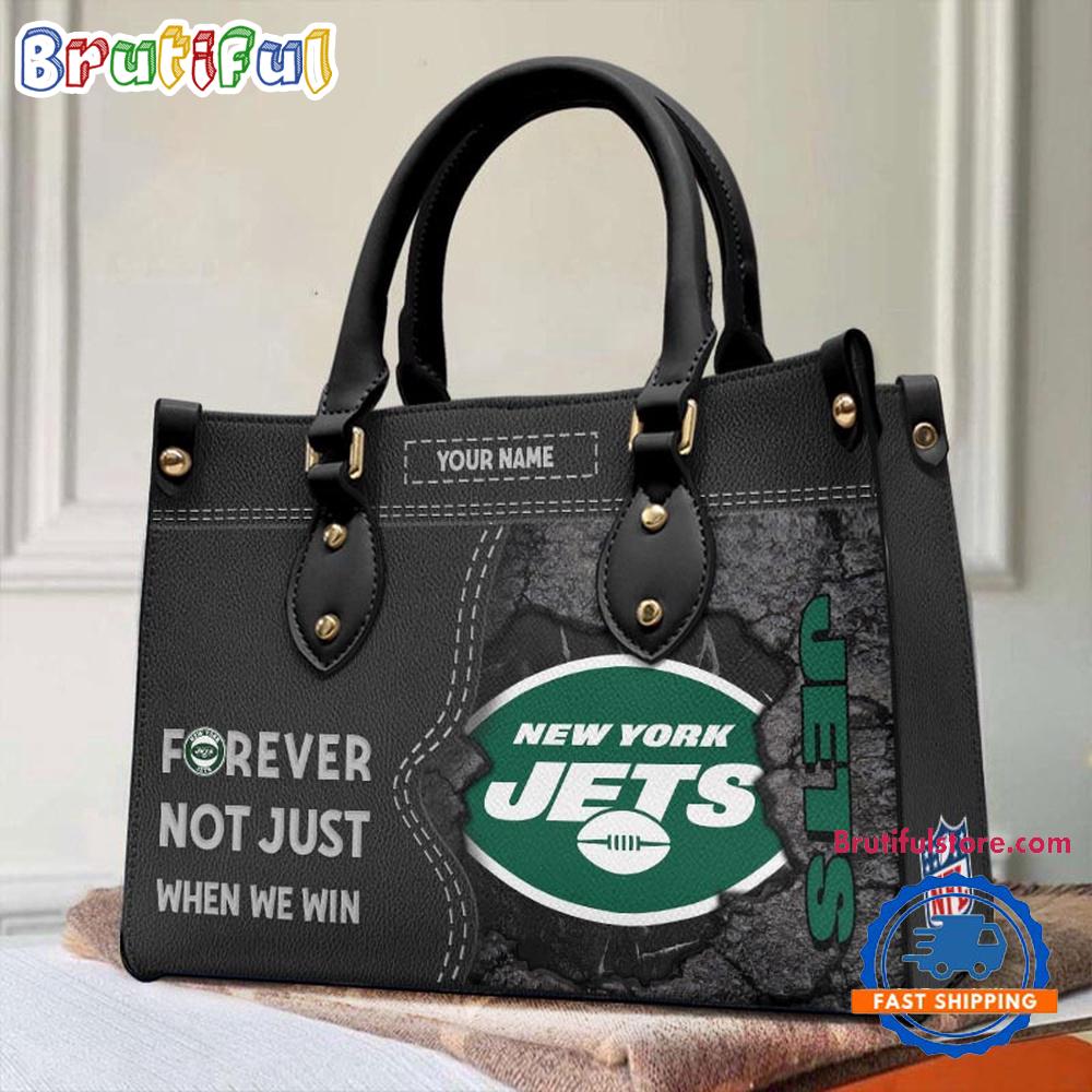 NFL New York Jets Forever Not Just When We Win Women’s Leather Hand Bag