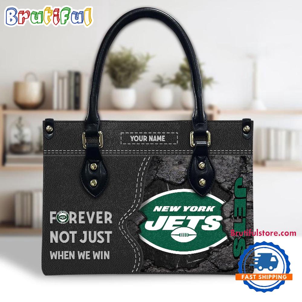 NFL New York Jets Forever Not Just When We Win Women’s Leather Hand Bag
