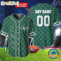NFL New York Jets Logo Team Hologram Pattern Design Baseball Jersey