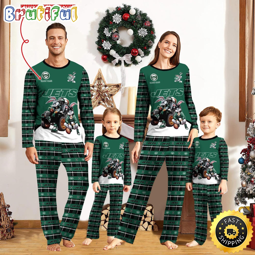 NFL New York Jets Pajamas Bunny Sports For Family Custom Name Pajamas