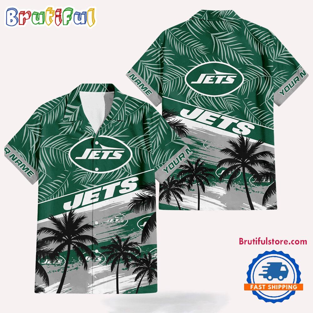 NFL New York Jets Palm Tree Tropical Trendy Football Hawaiian Shirt
