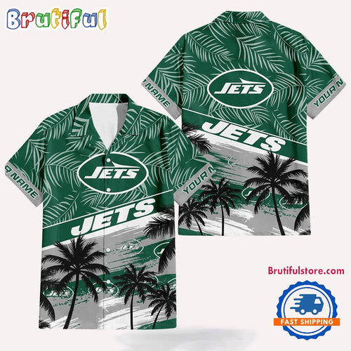 NFL New York Jets Palm Tree Tropical Trendy Football Hawaiian Shirt