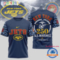 NFL New York Jets US Marines 250 Years Est.1775 Unisex 3D T Shirt