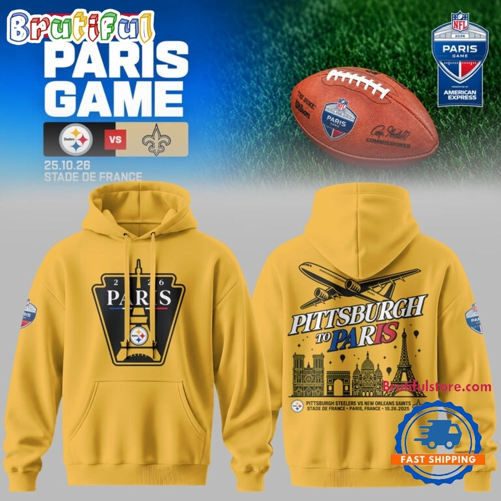 NFL Paris Game 2026 Pittsburgh Steelers to Paris Hoodie T-Shirt