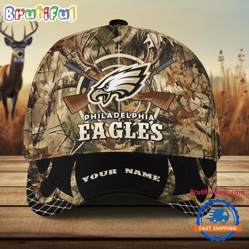 NFL Philadelphia Eagles Camo Hunting Cap, Football Team Camo Hunting Hats