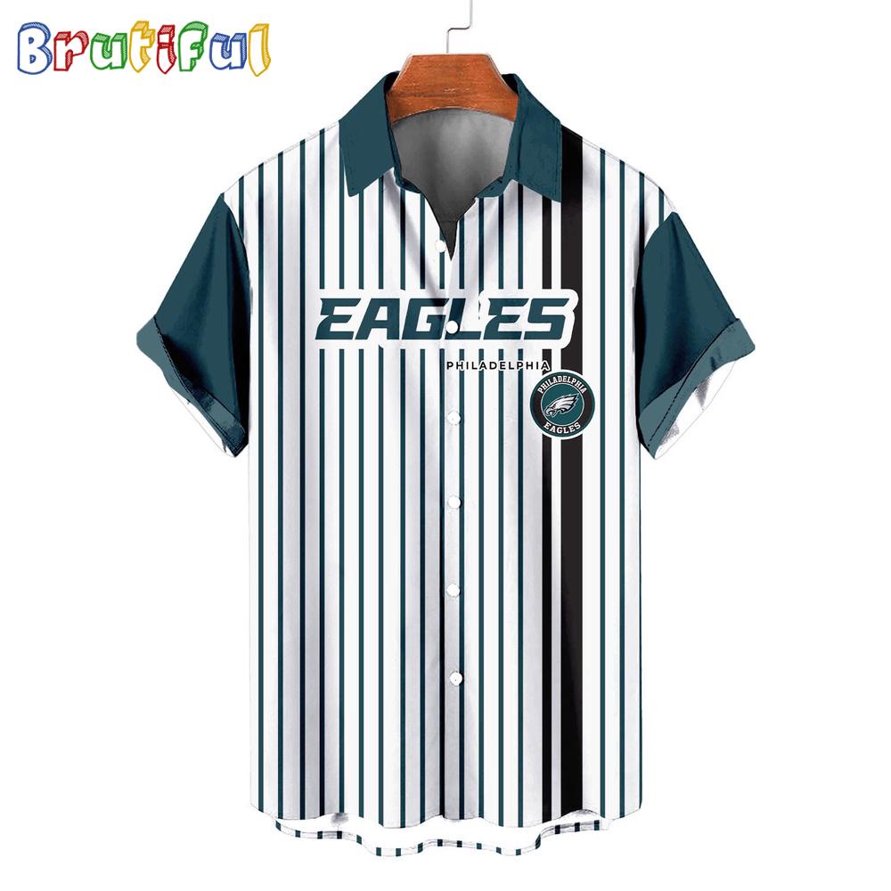 NFL Philadelphia Eagles Classic Retro Mascot Line Summer Beach Hawaiian Shirt