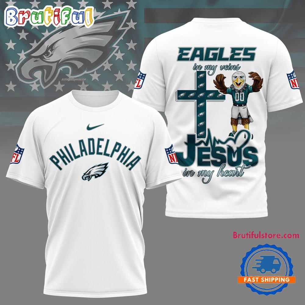 NFL Philadelphia Eagles Football And Jesus 3D Shirt