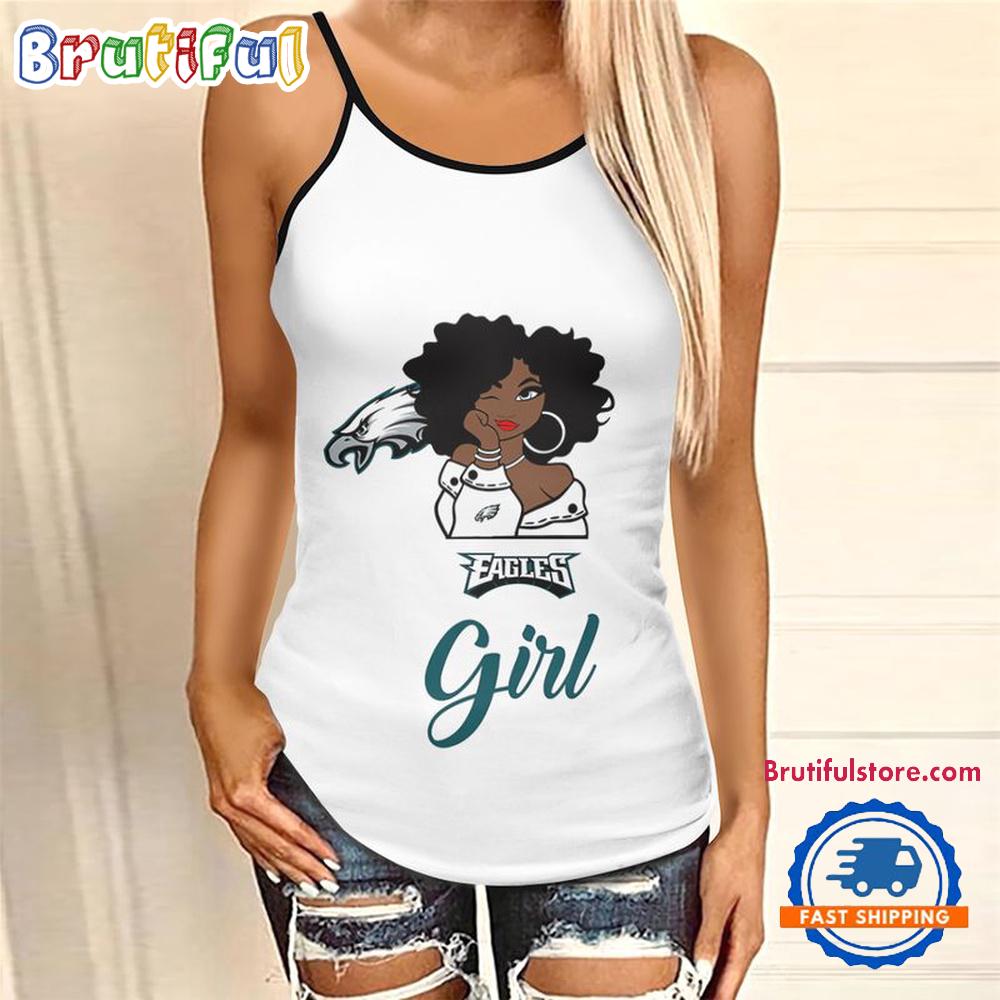 NFL Philadelphia Eagles Football Summer Women’s Criss Cross Tank Top